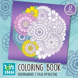 Cărți de colorat metalice roz verde