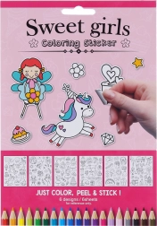 Autocolante de colorat pentru fete