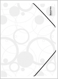 Mapă cu elastic A4 Black and White – alb