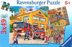 Puzzle Ravensburger pompieri 3x49 piese