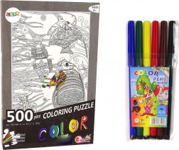 Puzzle de colorat 500 piese Pești Ocean