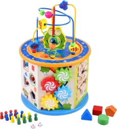 Cub educațional din lemn 8-in-1