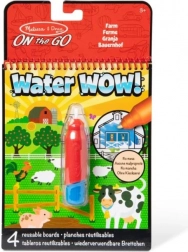 caiet de colorat cu apă Ferma cu stilou MELISSA & DOUG Water Wow