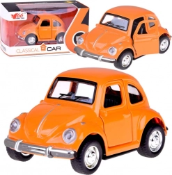 Mașinuță clasică portocalie cu uși care se deschid