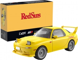 Set de construcție CaDA mașină galbenă MAZDA RX-7 FD3S Initial D 1:35, 66 piese
