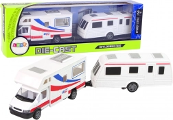 Set Caravană și Remorcă de Camping cu elemente metalice