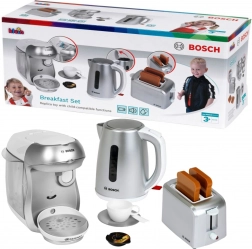 Set de mic dejun BOSCH mini – cafetieră pentru copii, prăjitor de pâine și fierbător cu sunete 3+