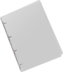 Biblioraft cu inele A5 din polipropilenă transparentă, 4 inele