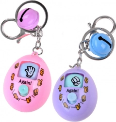 Breloc electronic în formă de ou cu jocul piatră–foarfecă–hârtie – Breloc