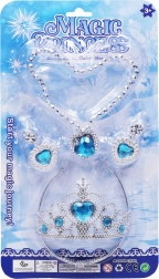 Set de bijuterii pentru copii cu coroană, colier și cercei