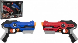 Set de pistoale laser pentru laser game (2 buc), lumină și sunet, rază de acțiune 40 m