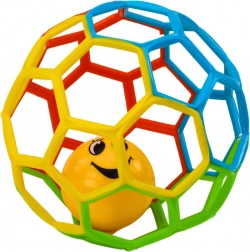Mingea de cauciuc pentru copii cu zornăitoare Clopoțica Colorată