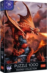 Puzzle TREFL Premium Plus Fantasy: Dragonul de foc 1000 de piese