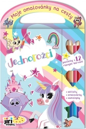 Carte de colorat pentru călătorii Unicorni