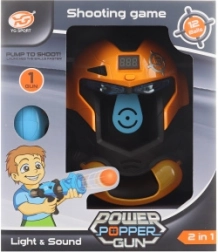 Pistol pentru biluțe cu mască pe baterii