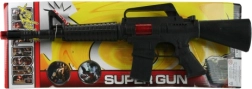 Pistol-mitralieră pentru copii – mitralieră din plastic negru 43 cm