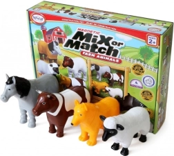 Malblo magnetic – animăluțe de la fermă, set de construcție magnetic pentru copii