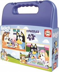 Puzzle în valiză Bluey 2în1 48 piese