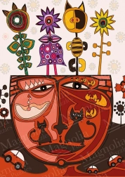 Puzzle pisici suprarealiste 1000 piese MAGNOLIA