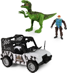 Auto Dino Park cu dinozaur cu sunet și lumină