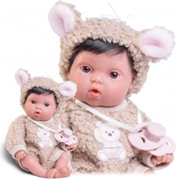 Picolín bebeluș ursuleț - păpușă realistă 21 cm