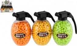 Bile din cauciuc pentru pistol de 6 mm în doză în formă de grenadă (800 buc., 3 culori)