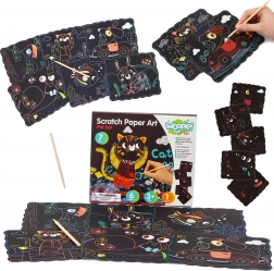Woopie Art&Fun set creativ cu imagini de zgâriat pentru copii, 7 piese