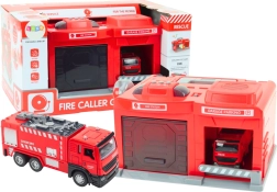 Stație de salvare a pompierilor cu mașină și stație radio