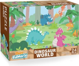 puzzle pentru copii cu dinozauri, 24 piese, 50 × 34 cm