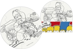 Colorează puzzle-ul Simpsonovi cerc 9 piese