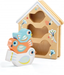 Puzzle de inserare Căsuță pentru păsări de la Djeco