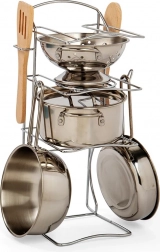 Set veselă pentru copii pe suport Bigjigs Toys