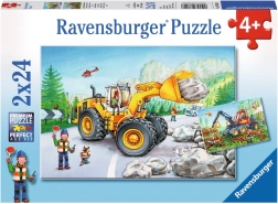 RAVENSBURGER Puzzle Tehnică grea în acțiune 2x24 piese