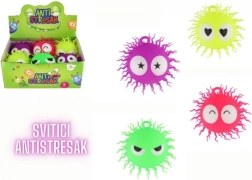 Minge antistres păroasă din silicon cu lumină