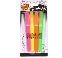 set de markere fluorescente, 4 buc.