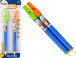 Fluier cu animăluțe – set albastru, 2 bucăți