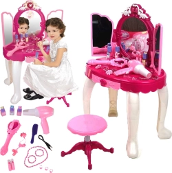 Măsuță de toaletă cu intrare MP3 GIRL+ și baghetă magică