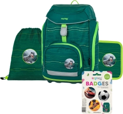 set școlar 4 piese OXY Sherpy green pentru clasa 1–3