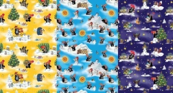 Hârtie de împachetat cu motiv KRTEK 0,7 × 2 m, mix de motive