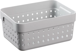 Coș de depozitare Seoul din plastic reciclat 15,8 × 11,8 × 7,3 cm, gri