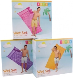 Saltea gonflabilă pentru apă 229 × 86 cm cu textură în valuri și pernă