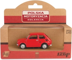 Model auto metalic fiat 126p – roșu 1:43