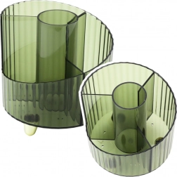 Organizator pentru articole de scris transparent verde