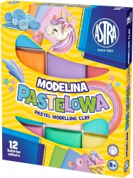 ASTRA plastilină termodurabilă, 12 culori pastel