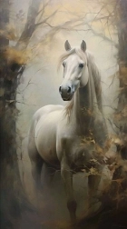 Pictură cu diamante Vălătuc în ceață 30 × 40 cm