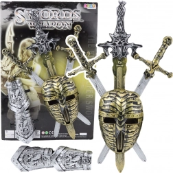 Set de cavaler cu mască și săbii