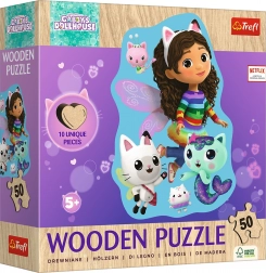 Puzzle din lemn Gabynin Căsuța Fermecată 50 Piese