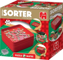 Set de tăvițe de sortare pentru puzzle – 6 boluri, roșii, 20 × 20 cm JUMBO PUZZLE MATES