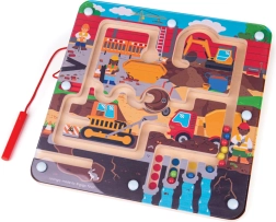 Labirint magnetic de șantier Bigjigs Toys