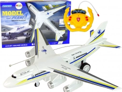 Avion personal RC cu telecomandă, alb